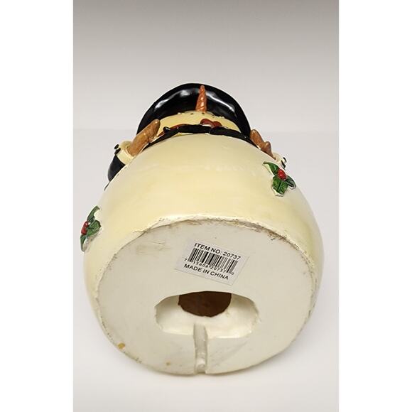 Lincolnshire The Original Tuxedo Snowman luminary-10" Lantern - Picture 8 of 15